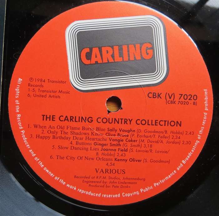 Carling Country Collection - Vintage Vinyl LP - VG
