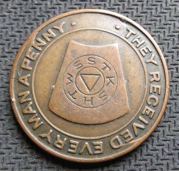 They Received Every Man a Penny Masonic Medallion - Dalry Blair Lodge No.290
