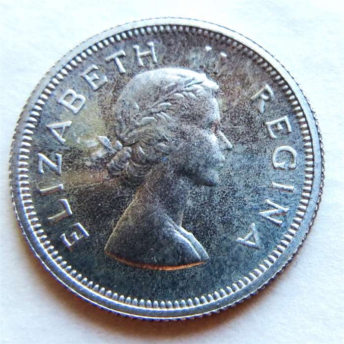 1960 Proof Sixpence Silver 6d SA Union