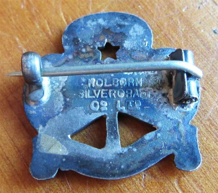 Girl Guides Badge with Makers Mark - Silvercraft