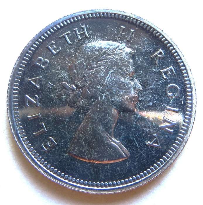 1955 Proof 2 Shillings Silver Florin SA Union