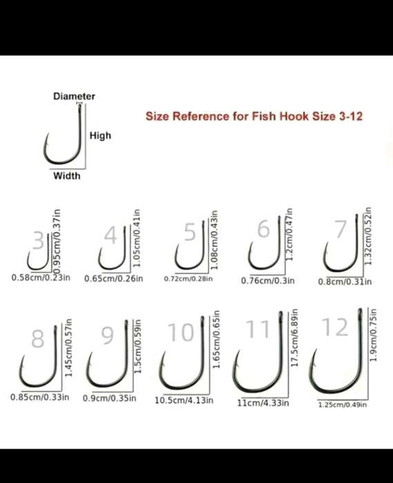 100pc FISHING HOOKS