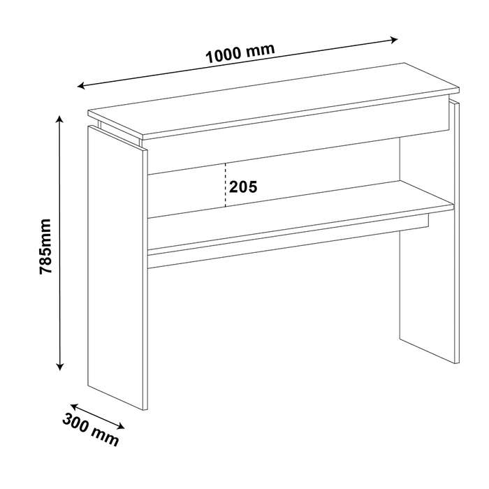 Creta Console Table White