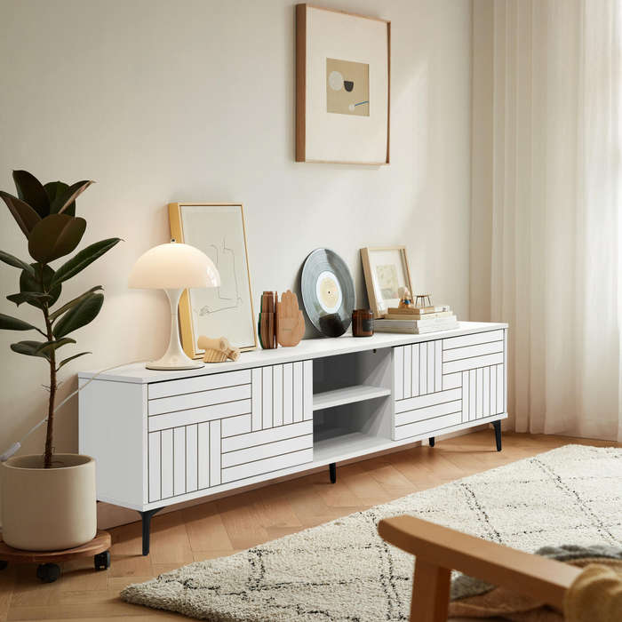 Leandra TV Stand White 160cm
