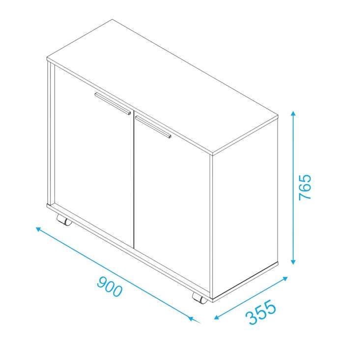 Lismore White Mobile Utility Cabinet
