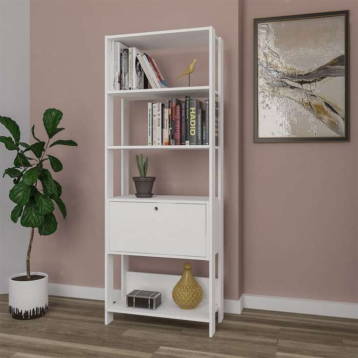 Match Bookcase White