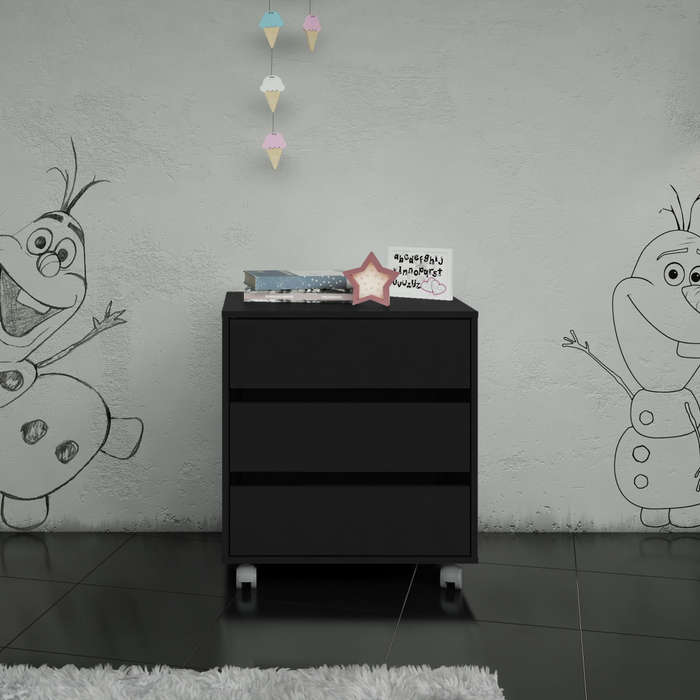 Maua 3 Drawer Cabinet Black