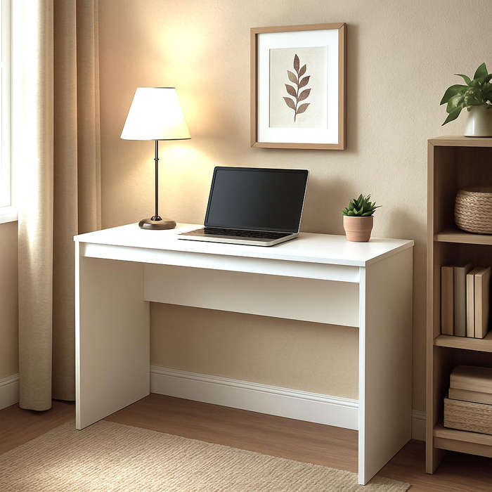 Minimal White Office Desk