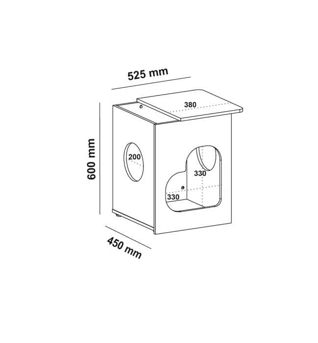 Pet Side Table White