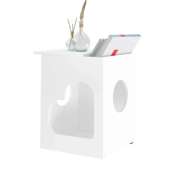 Pet Side Table White