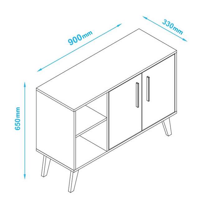 Scandi Storage Cabinet White