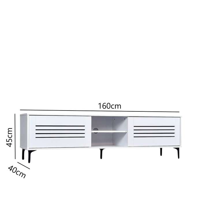 Olinda TV Stand White 160cm
