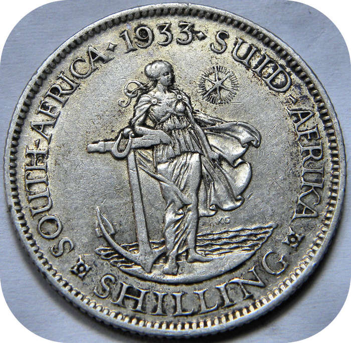 RARE SA Union:  Both "33" variations of the 1933 Shilling!!  Bid per coin.