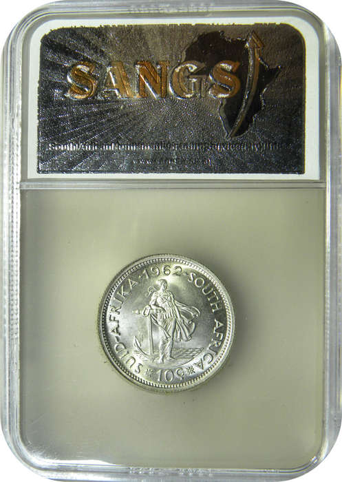 ULTRA RARE 1962 10c Shilling in Mint state 64!!   A Top Grade gem!