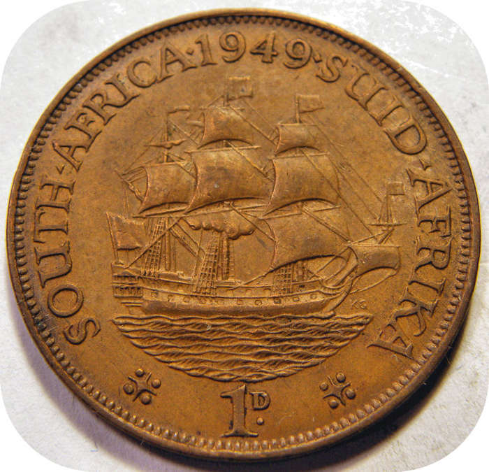 Well priced SA Union: 1949 Penny 1d in EF below R50!