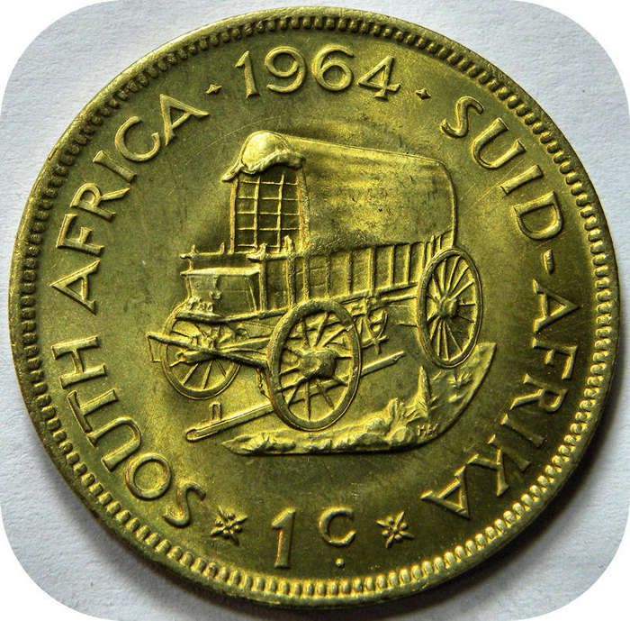  Top Grade RSA: 1964 van Riebeeck 1c in Brilliant UNC! 