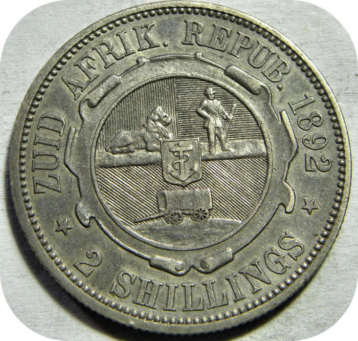 Top Grade ZARs:  1892 2 Shillings in EF!!!