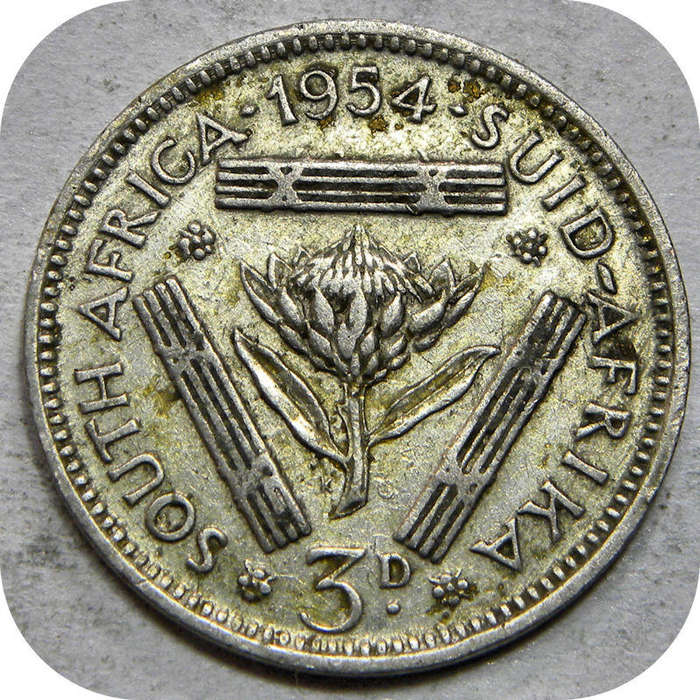 R1 closing down sale: 1954  SA Union Tickey 3d