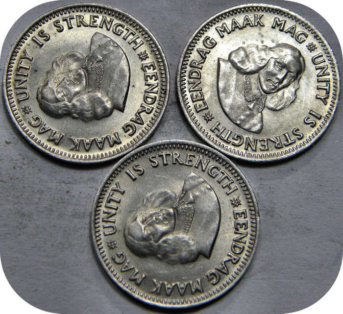 Top Grade RSA:  2 ½ c tickey 1961 in UNC!  3 Specimens available!  bid per coin. 