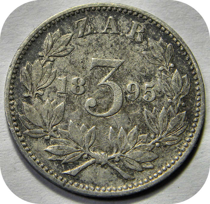 Well priced ZARs: 1895 tickey 3d below R300!