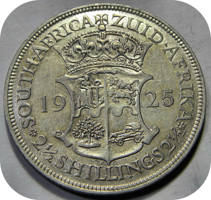 Top Grade SA Union:  The rare 1925 Halfcrown in EF!!