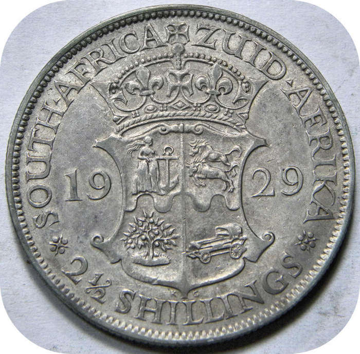Top Grade SA Union:  1929 Halfcrown in AEF!!!