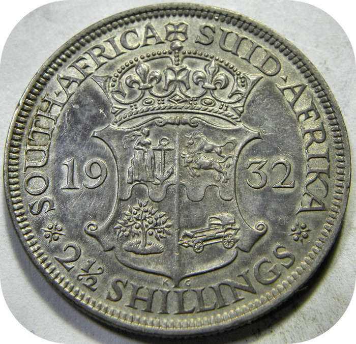 Top Grade SA Union:  1932 Halfcrown in Lustrous A/UNC!