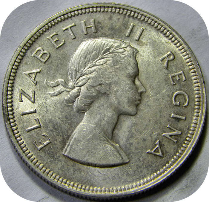 Top Graad SA Unie: 1953 Half kroon 2/6 in Brilliant UNC!!!