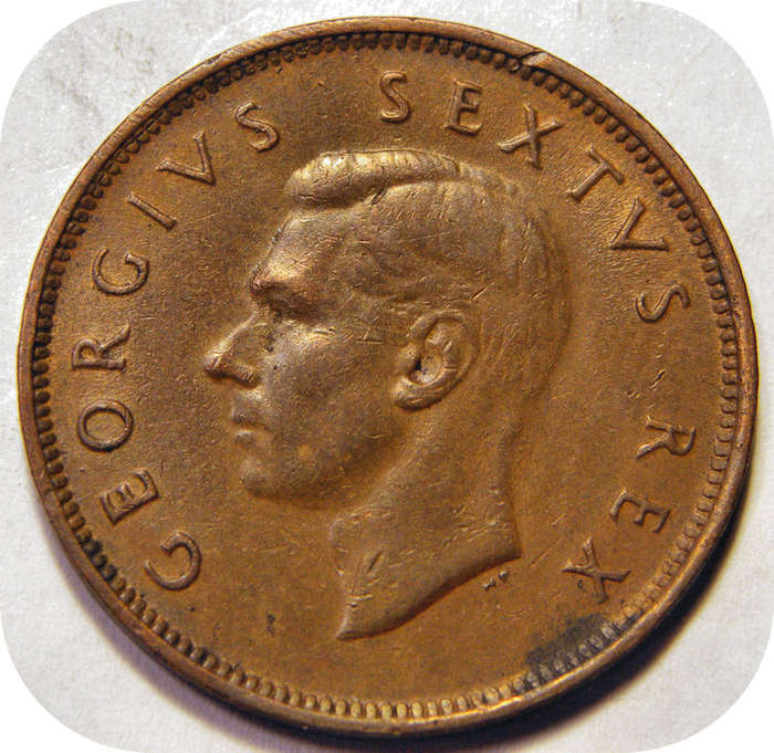 R1 closing down sale: 1950  SA Union Half penny 1/2d in EF