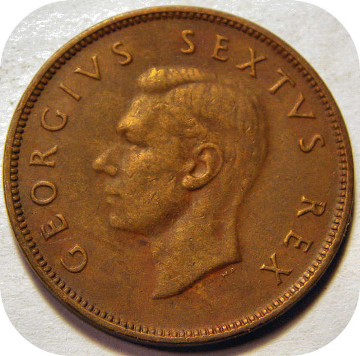 R1 closing down sale: 1952  SA Union Half penny 1/2d in EF. Three coins available!