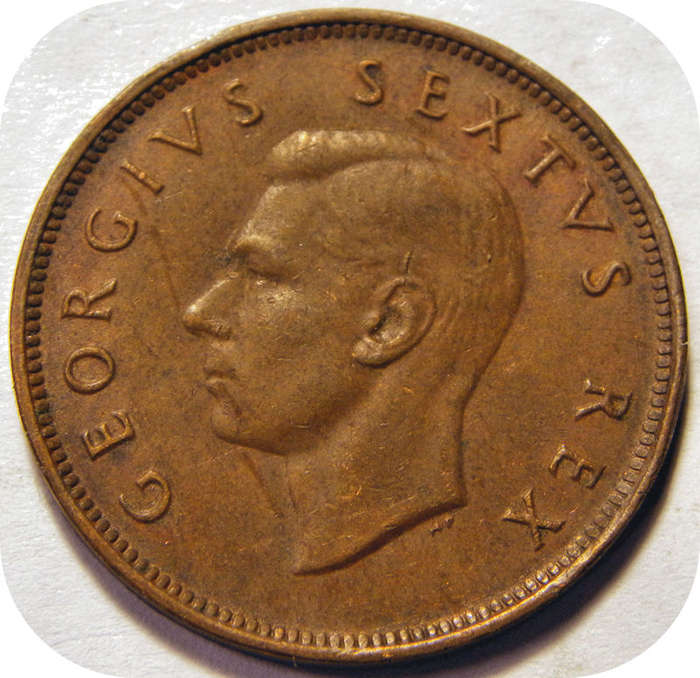 R1 closing down sale: 1952  SA Union Half penny 1/2d in EF. Three coins available!