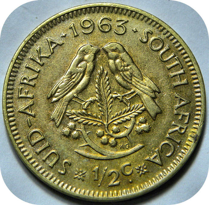 R1 closing down sale: 1963 van Riebeeck 1/2c