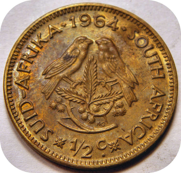 R1 closing down sale:  1964 van Riebeeck 1/2c in EF!  2 Available.
