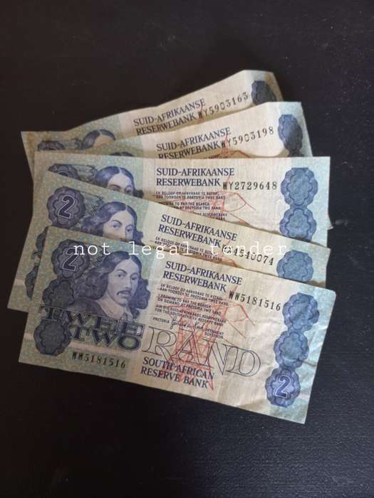 Five Replacement 1989 GPC de Kock 3rd issue Afr/Eng R2 Banknote (WW)