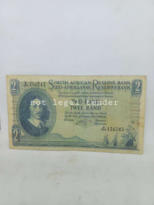 1962 G Rissik 1st Issue Eng/Afr Two Rand Banknote. (B204)