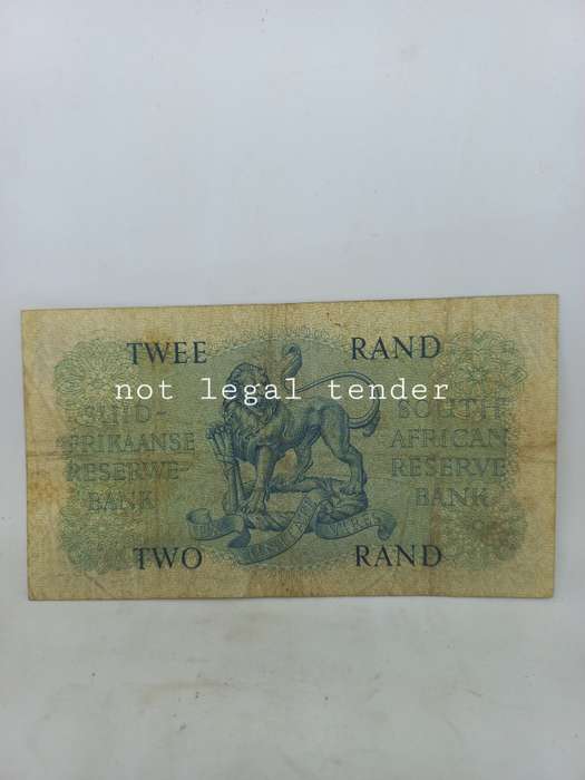 1962 G Rissik 1st Issue Eng/Afr Two Rand Banknote. (B204)