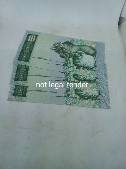 3 Sequential C Stals 1st Issue Afr/Eng Ten Rand Banknote (AL) UNC