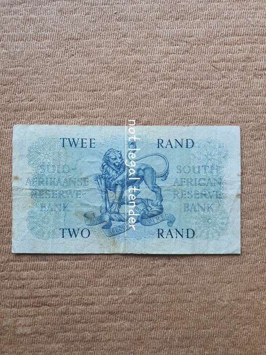 1962 G Rissik 1st Issue Eng/Afr Two Rand Banknote (B150)