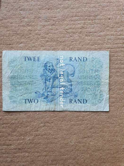 1962 G Rissik 1st Issue Afr/Eng Two Rand Banknote (B135)