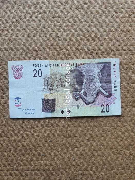 TT Mboweni 2nd Issue Eng Twenty Rand Banknote. (DL)