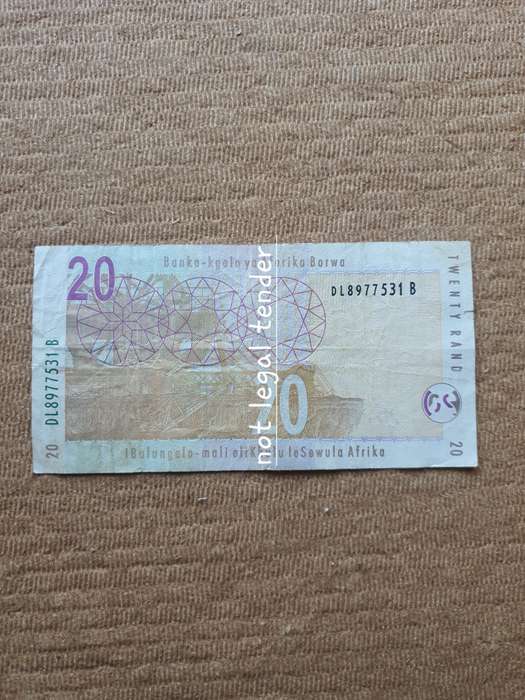 TT Mboweni 2nd Issue Eng Twenty Rand Banknote. (DL)
