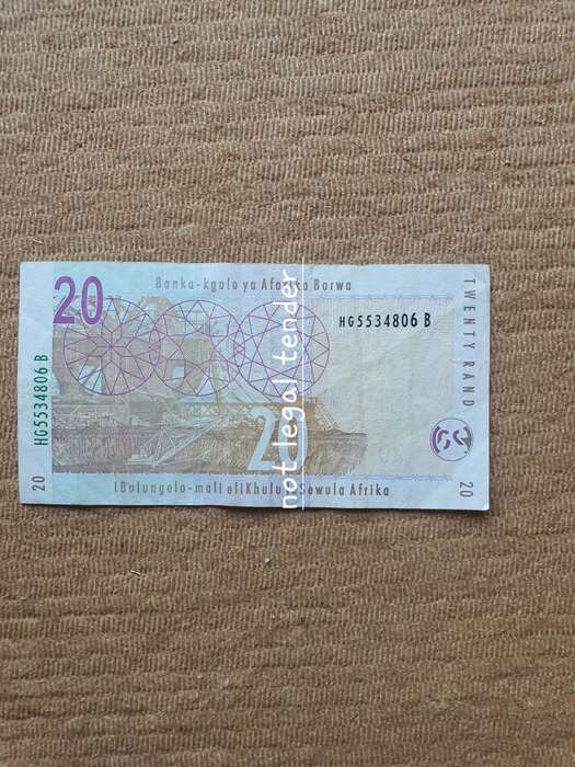 TT Mboweni 2nd Issue Eng Twenty Rand Banknote. (HG)