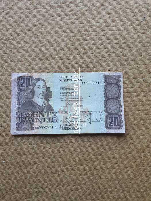 GPC de Kock 3rd Issue Eng/Afr Twenty Rand Banknotes. (AA31)