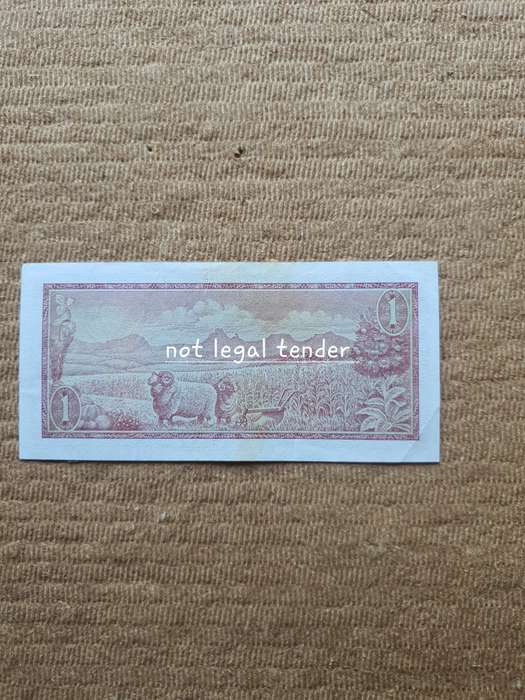 Unc 1973 TW de Jongh 2nd Issue Afr/Eng One Rand Banknote (B291)