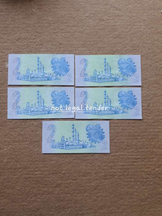 5 Unc 1989 GPC de Kock 3rd Issue Afr/Eng Two Rand Banknote (EG/FL)