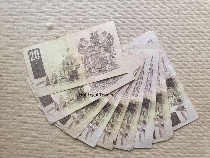 9 GPC de Kock 3rd  Issue Eng/Afr Twenty Rand Banknotes (AB)