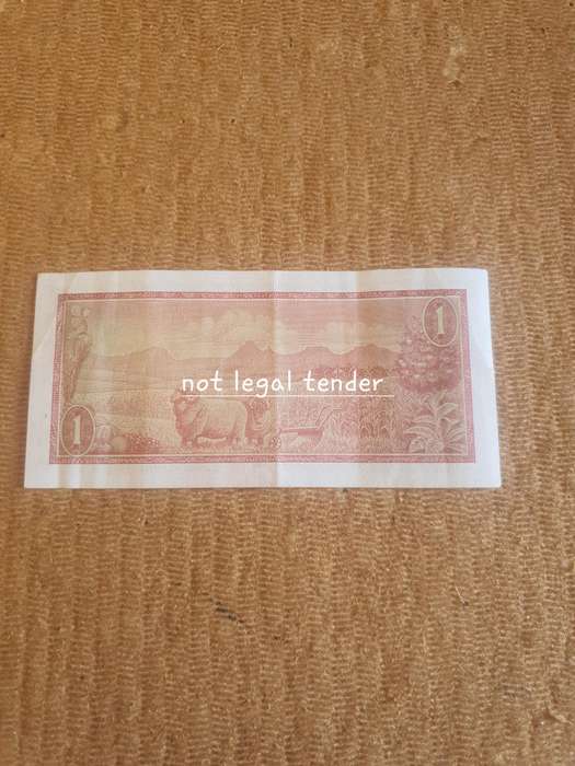 1975 TW de Jongh 3rd issue Eng/Afr One Rand Banknote. (B444)
