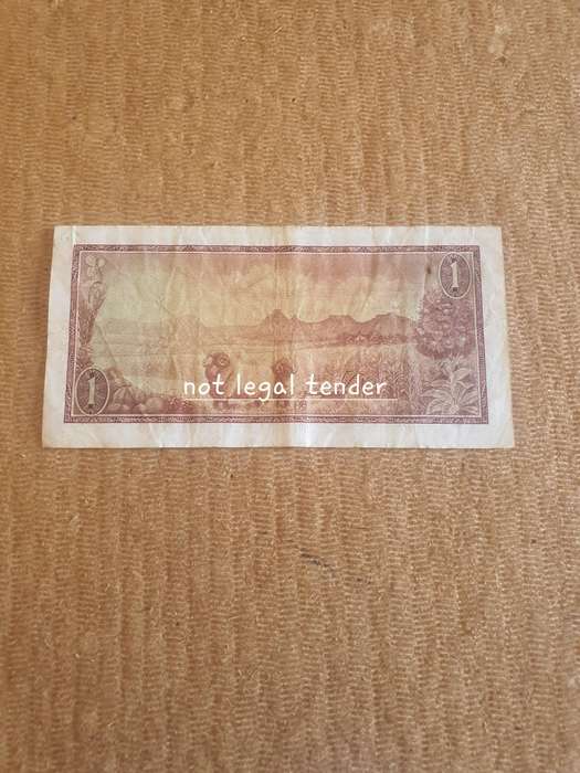 1972 TW de Jongh 1st issue Eng/Afr One Rand Banknote. (A542)