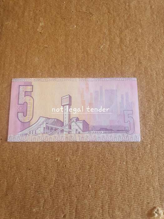 UNC 1990 C Stals 1st issue Eng/Afr Five Rand Banknote. (AK)