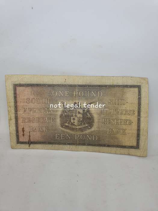 1936 J Postmus 1st Issue Eng/Afr One Pound Banknote (A56)